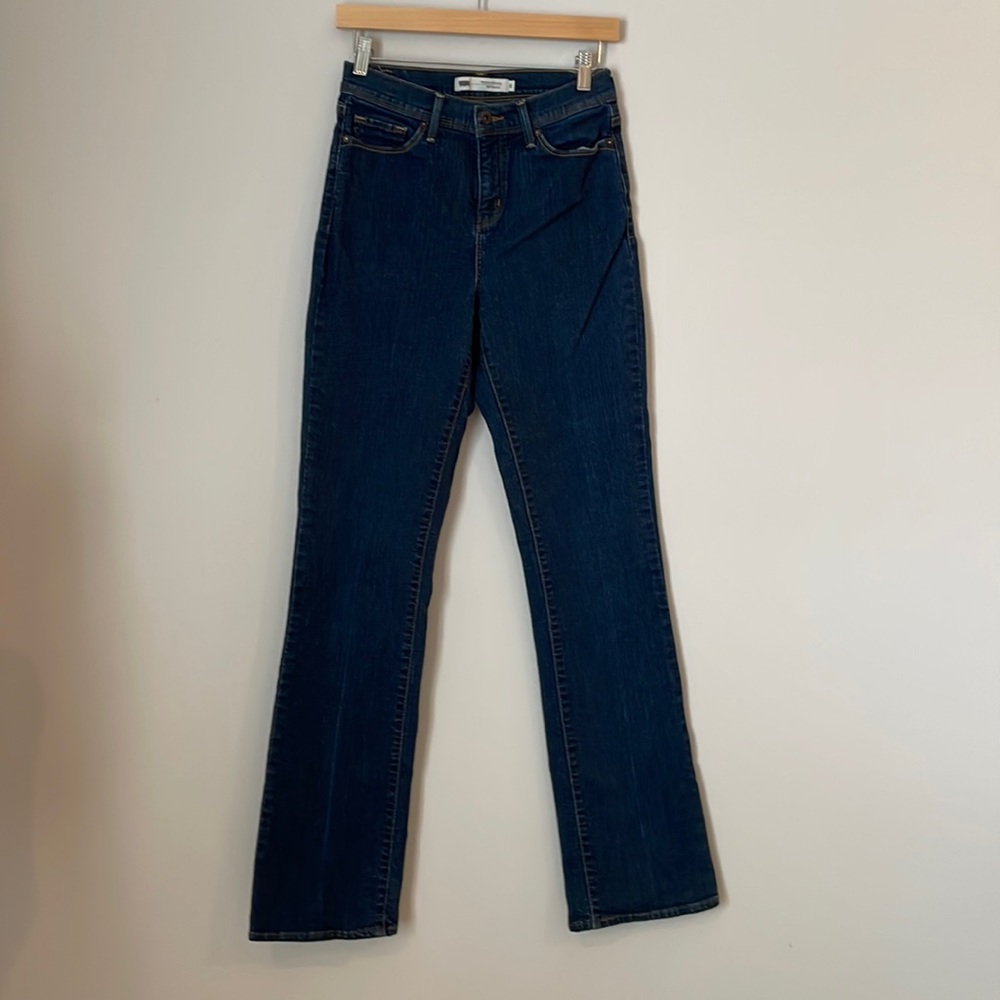 Levi Jeans 512 Bootcut Perfectly Slimming Stretch Size 6L Dark Wash 28x34 - Picture 2 of 13